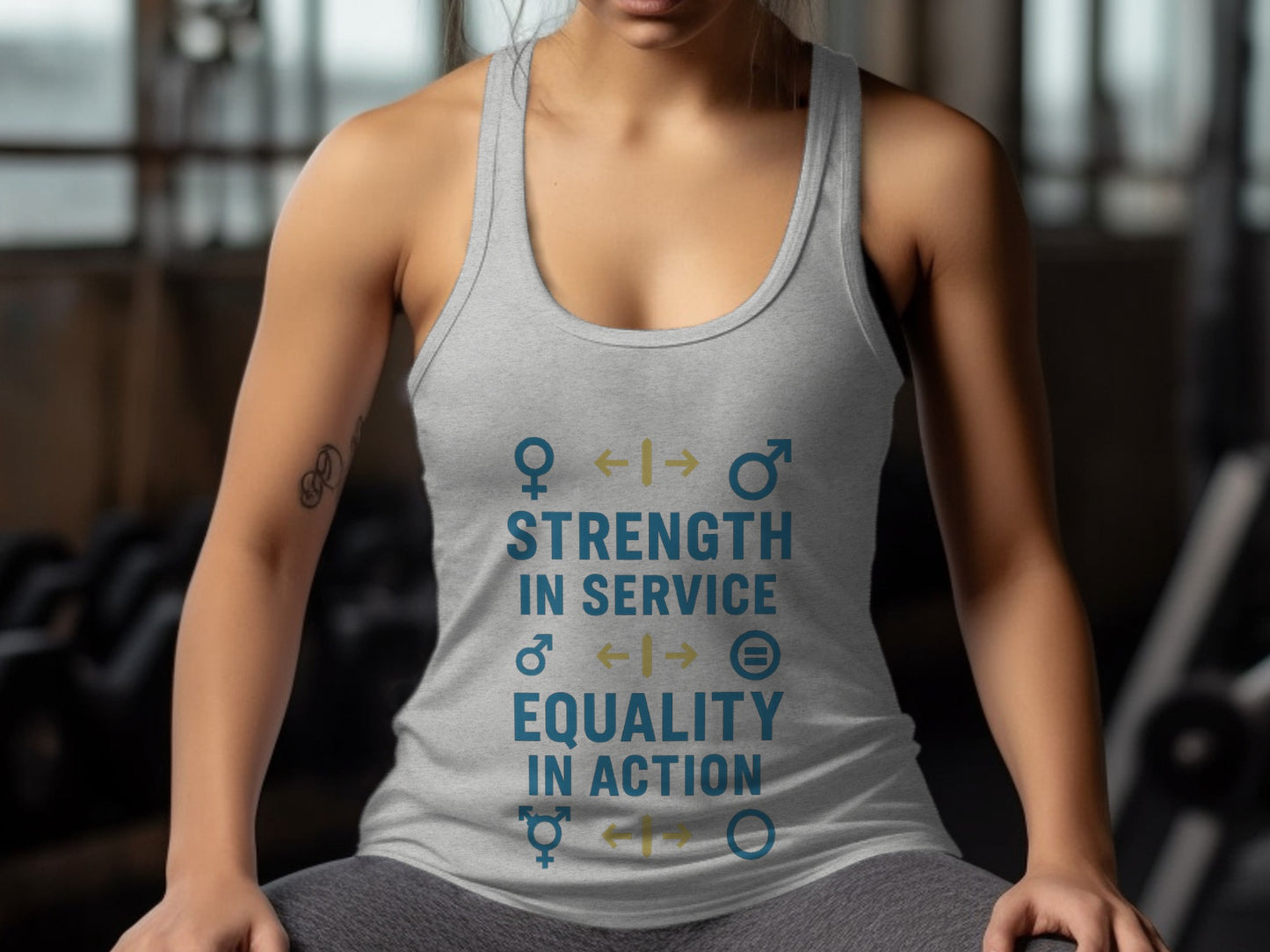 Strength in Service Equality in Action tank top