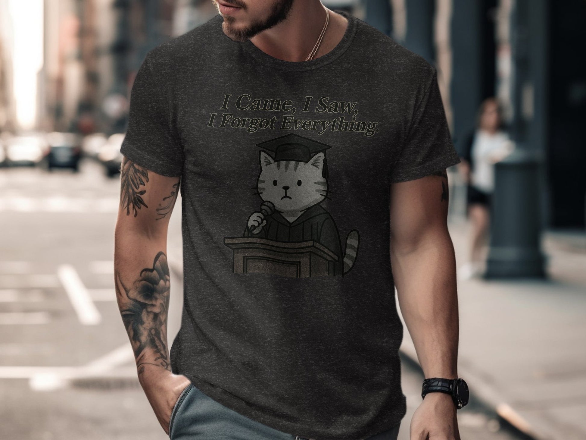I Came I Saw I Forgot Everything Cat T-shirt product type
