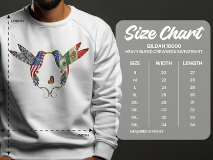 Hummingbirds Design Heavy Blend Crewneck Sweatshirt