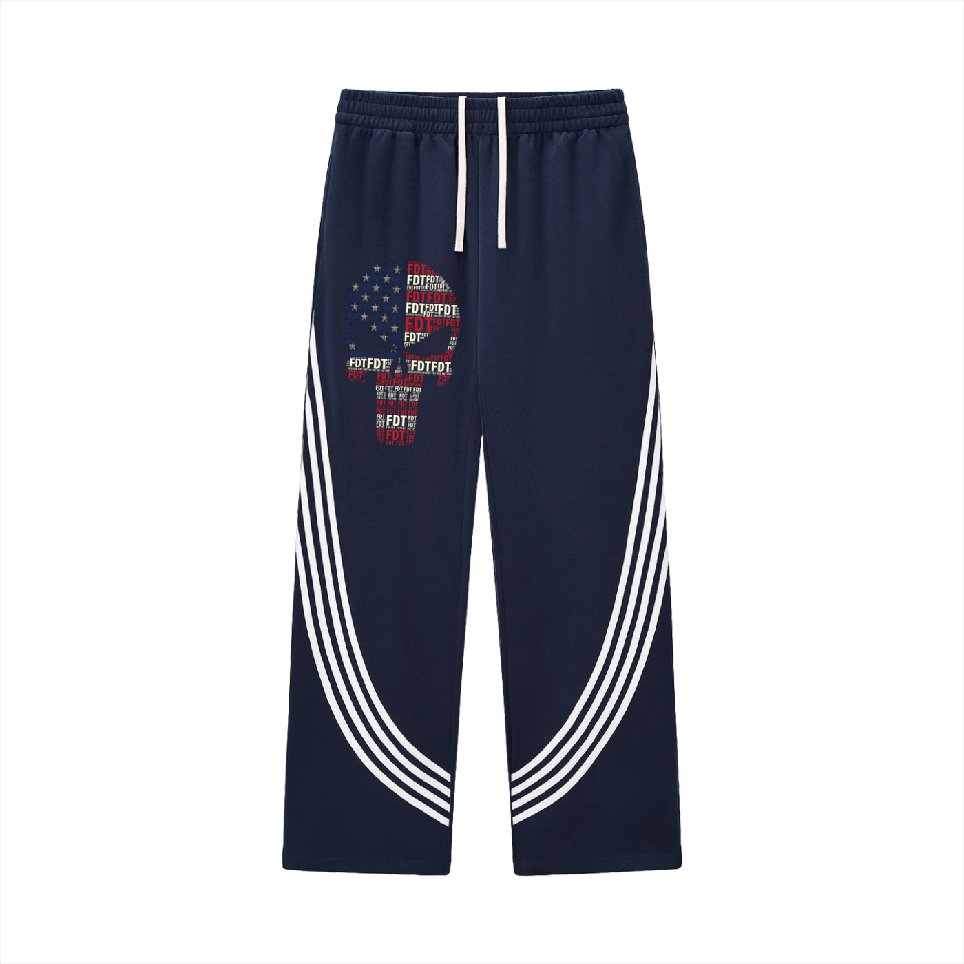 FDT USA FLAG Curved Stripe Straight Sweatpants