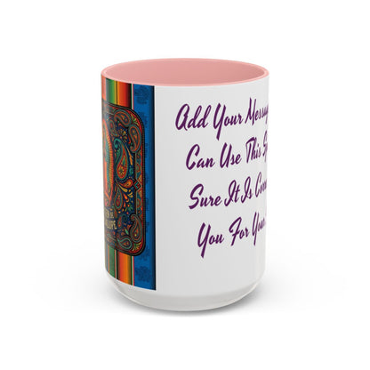 Colorful Virgen de Guadalupe Mug, Vibrant Printed Coffee Cup, Personalized Ceramic Gift, Religious Art, BPA-Free, Ideal Christmas Present