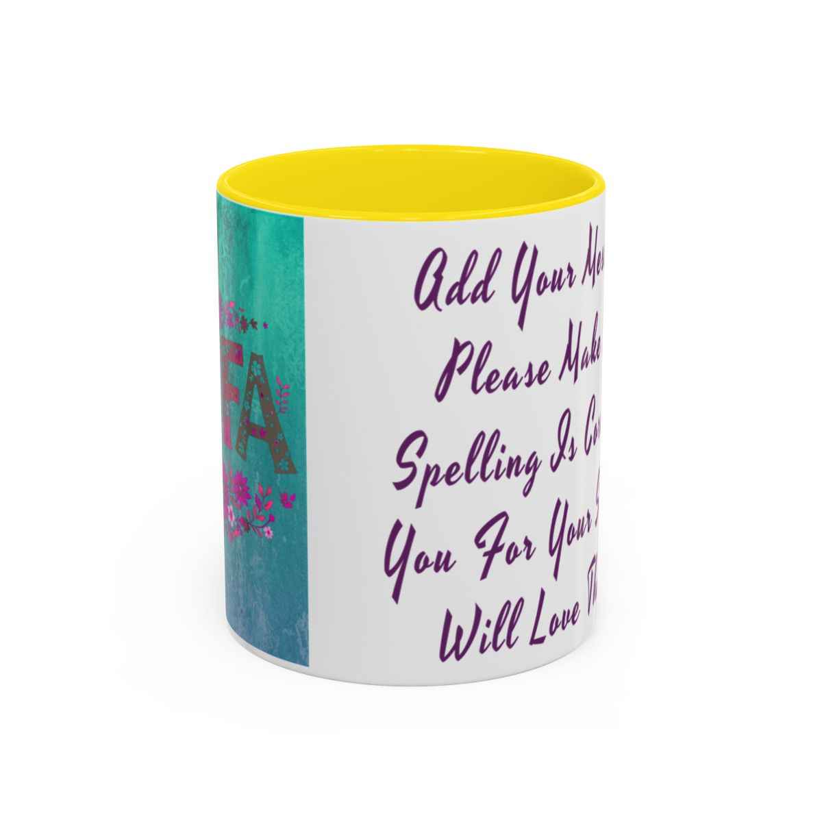 La Jefa Mug, Custom Ceramic Coffee Mug, Boss Lady Gift, Personalized Gift, Floral Design, 11oz 15oz Options, Lead-Free, Microwave Safe