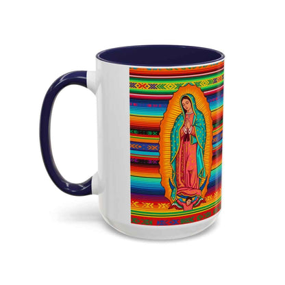 Personalized Ceramic Coffee Mug, Virgin of Guadalupe Mug, Colorful Religious Gift, Dishwasher & Microwave Safe, Customizable Design