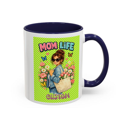 Custom Coffee Mug Cup, Personalized Mother's Gift, Custom Message Select 45 Designs and Backgrounds