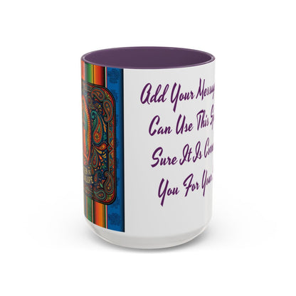 Colorful Virgen de Guadalupe Mug, Vibrant Printed Coffee Cup, Personalized Ceramic Gift, Religious Art, BPA-Free, Ideal Christmas Present
