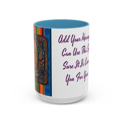 Colorful Virgen de Guadalupe Mug, Vibrant Printed Coffee Cup, Personalized Ceramic Gift, Religious Art, BPA-Free, Ideal Christmas Present