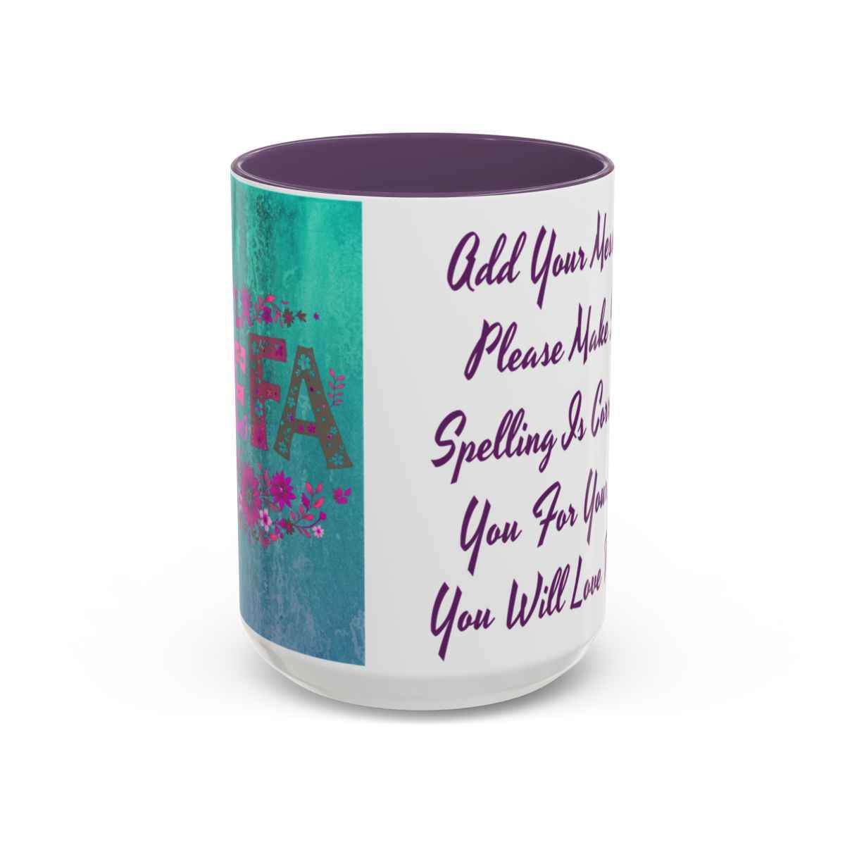 La Jefa Mug, Custom Ceramic Coffee Mug, Boss Lady Gift, Personalized Gift, Floral Design, 11oz 15oz Options, Lead-Free, Microwave Safe