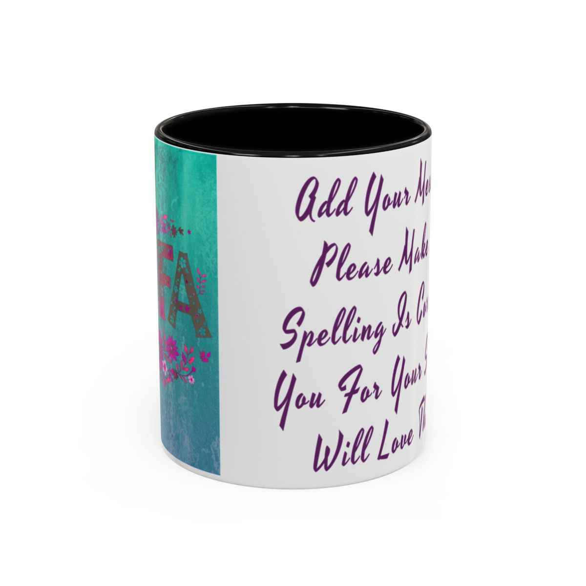 La Jefa Mug, Custom Ceramic Coffee Mug, Boss Lady Gift, Personalized Gift, Floral Design, 11oz 15oz Options, Lead-Free, Microwave Safe
