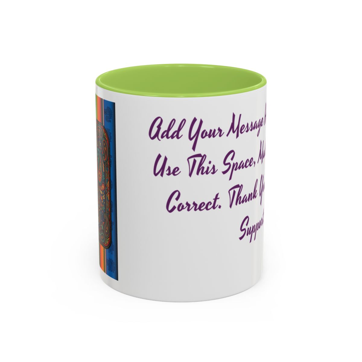 Colorful Virgen de Guadalupe Mug, Vibrant Printed Coffee Cup, Personalized Ceramic Gift, Religious Art, BPA-Free, Ideal Christmas Present