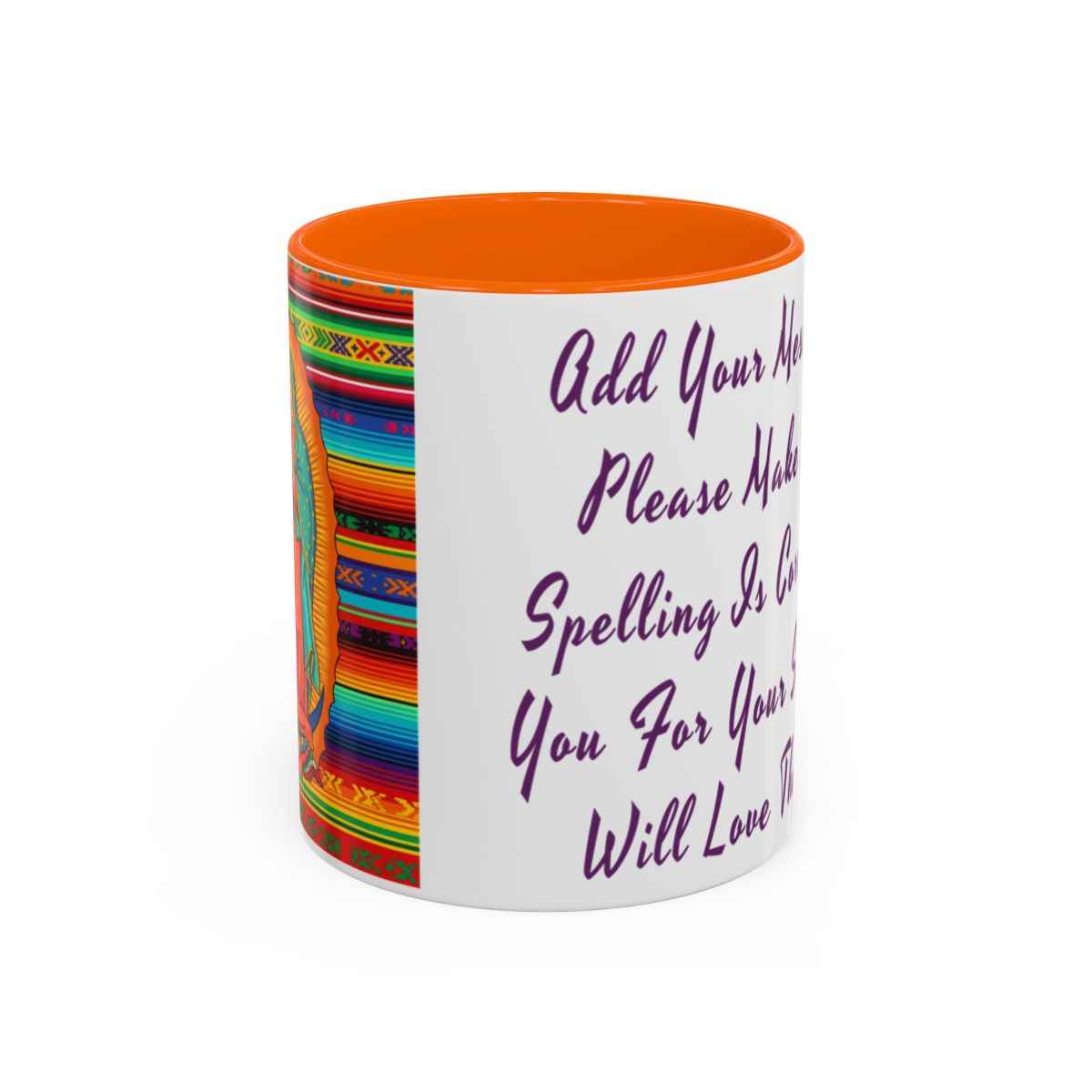 Personalized Ceramic Coffee Mug, Virgin of Guadalupe Mug, Colorful Religious Gift, Dishwasher & Microwave Safe, Customizable Design