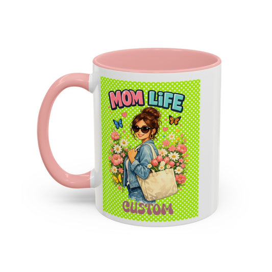 Custom Coffee Mug Cup, Personalized Mother's Gift, Custom Message Select 45 Designs and Backgrounds