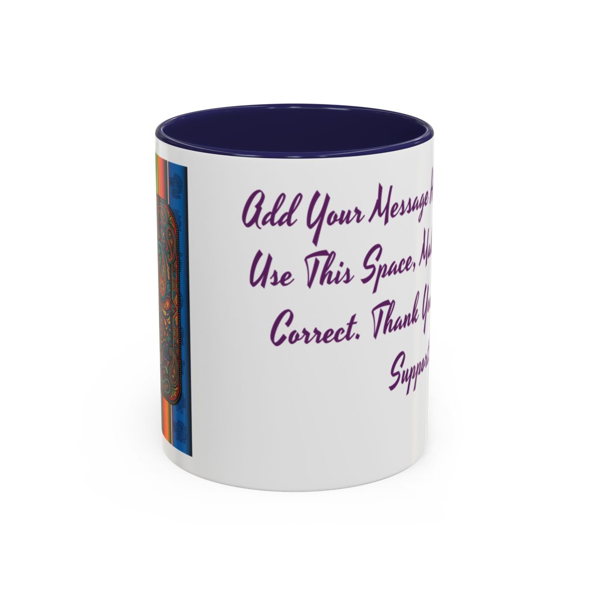 Colorful Virgen de Guadalupe Mug, Vibrant Printed Coffee Cup, Personalized Ceramic Gift, Religious Art, BPA-Free, Ideal Christmas Present