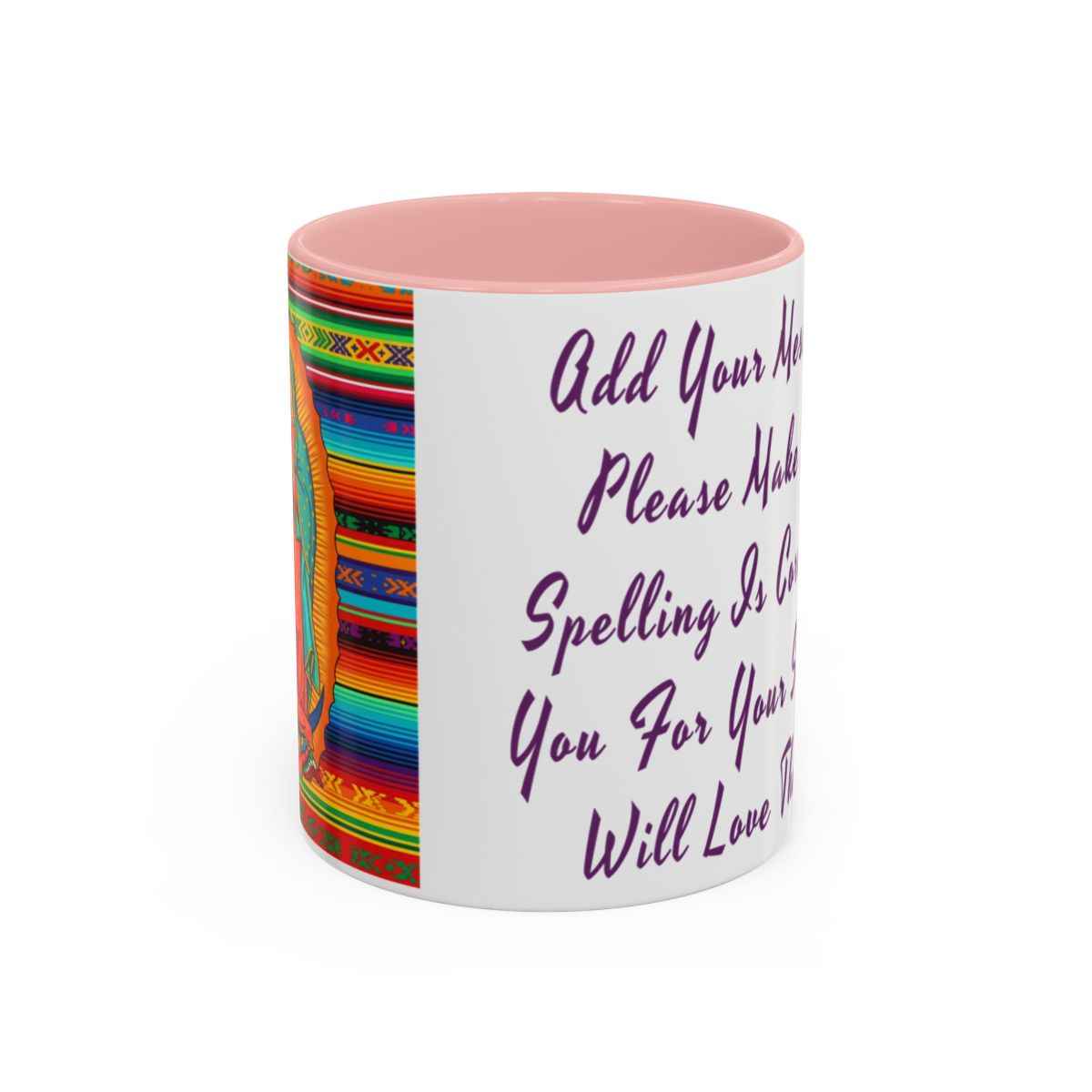 Personalized Ceramic Coffee Mug, Virgin of Guadalupe Mug, Colorful Religious Gift, Dishwasher & Microwave Safe, Customizable Design