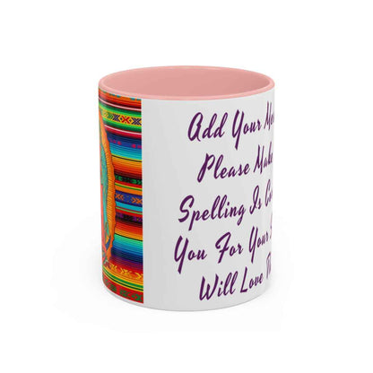 Personalized Ceramic Coffee Mug, Virgin of Guadalupe Mug, Colorful Religious Gift, Dishwasher & Microwave Safe, Customizable Design