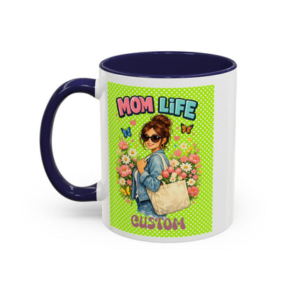 Custom Coffee Mug Cup, Personalized Mother's Gift, Custom Message Select 45 Designs and Backgrounds