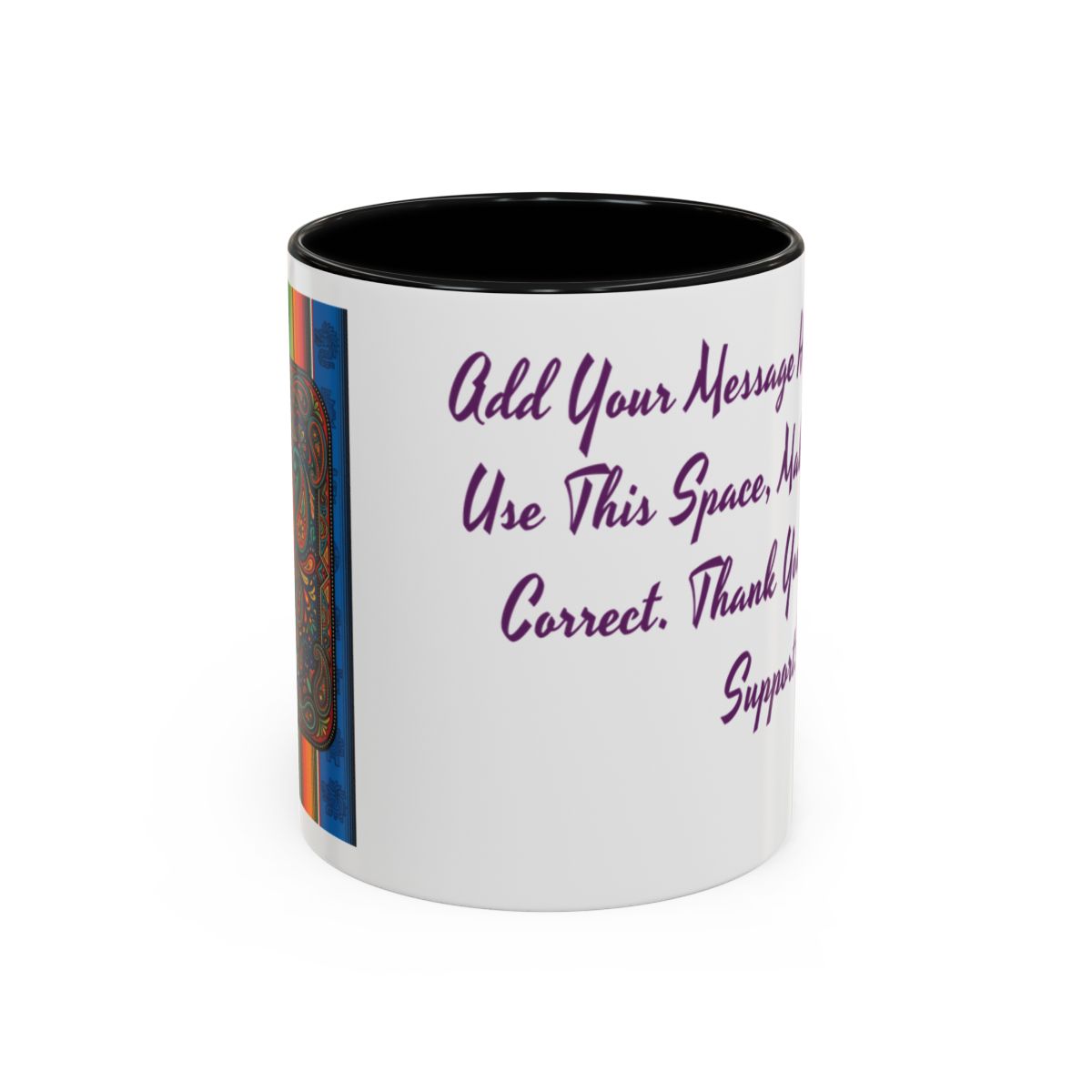 Colorful Virgen de Guadalupe Mug, Vibrant Printed Coffee Cup, Personalized Ceramic Gift, Religious Art, BPA-Free, Ideal Christmas Present