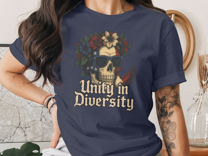 Unity in Diversity Skull Graphic T-Shirt