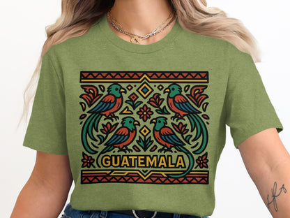 Guatemala Themed Colorful Birds Graphic T-Shirt Product Type