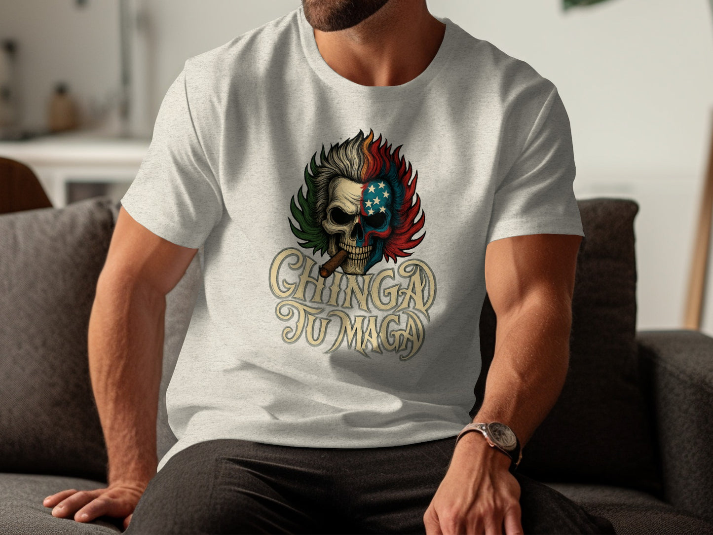 Chingad Tu Madre Skull Graphic Men's T-Shirt product type