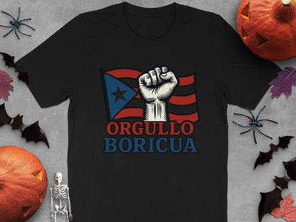 Orgullo Boricua Flag and Fist Graphic Shirt product type