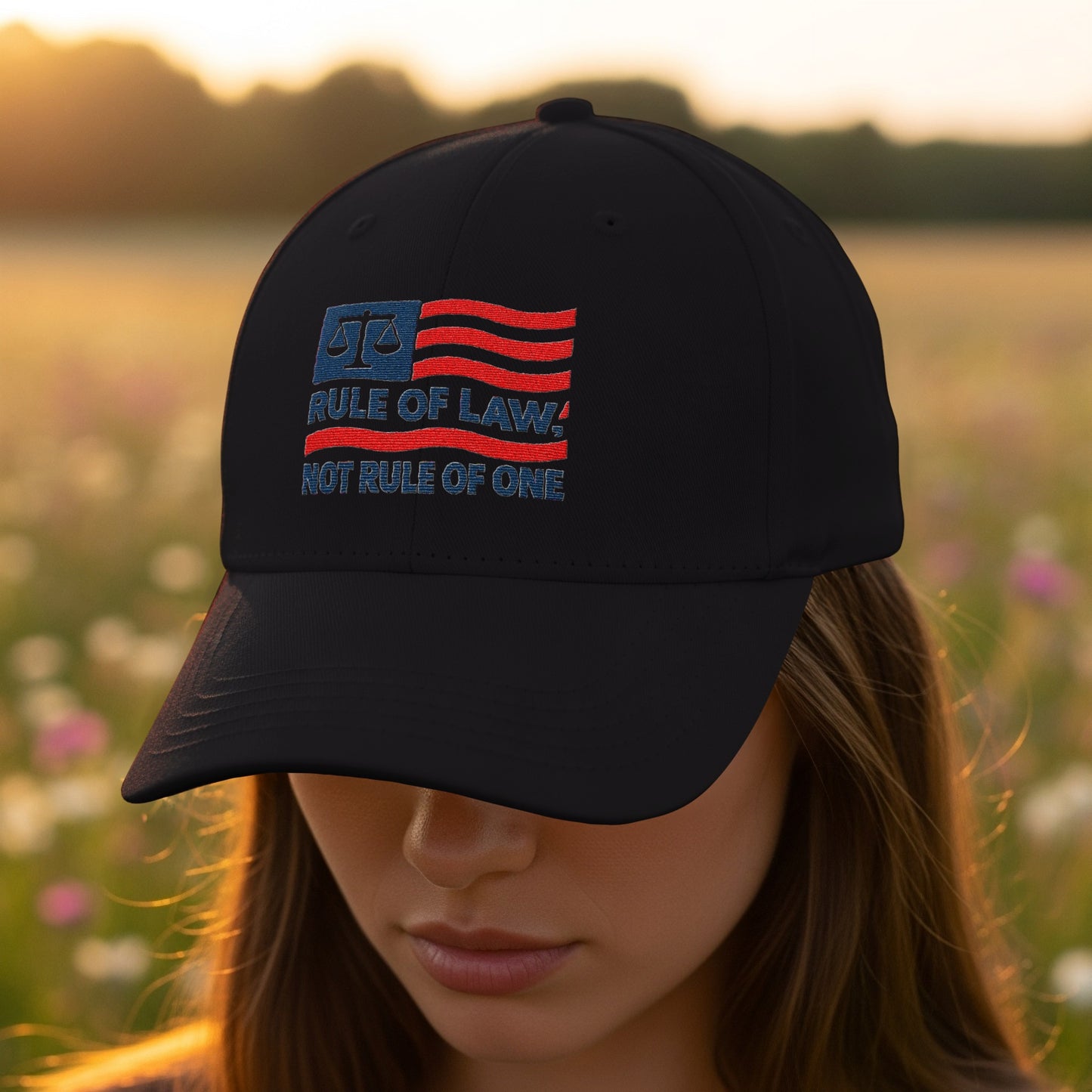 Rule of Law Not Rule of One embroidered cap product