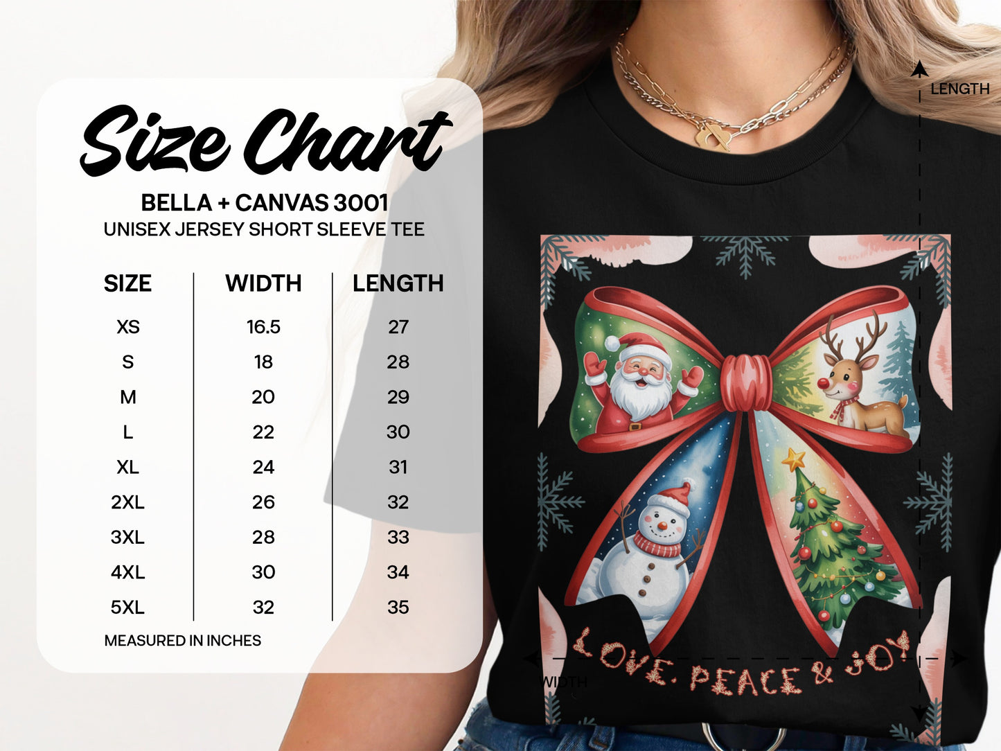 Love Peace and Joy Christmas Unisex T-shirt