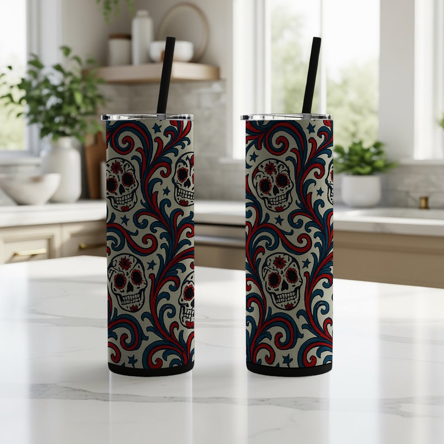 Day of the Dead Skull Design Insulated Tumbler product type