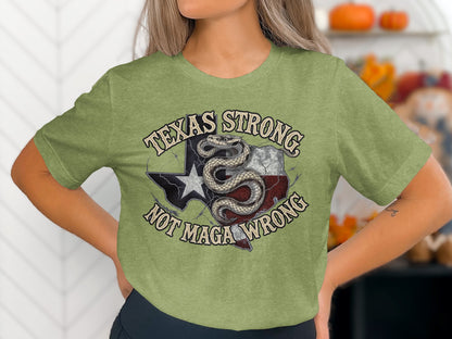 Texas Strong Not Maga Wrong Graphic T-shirt product type