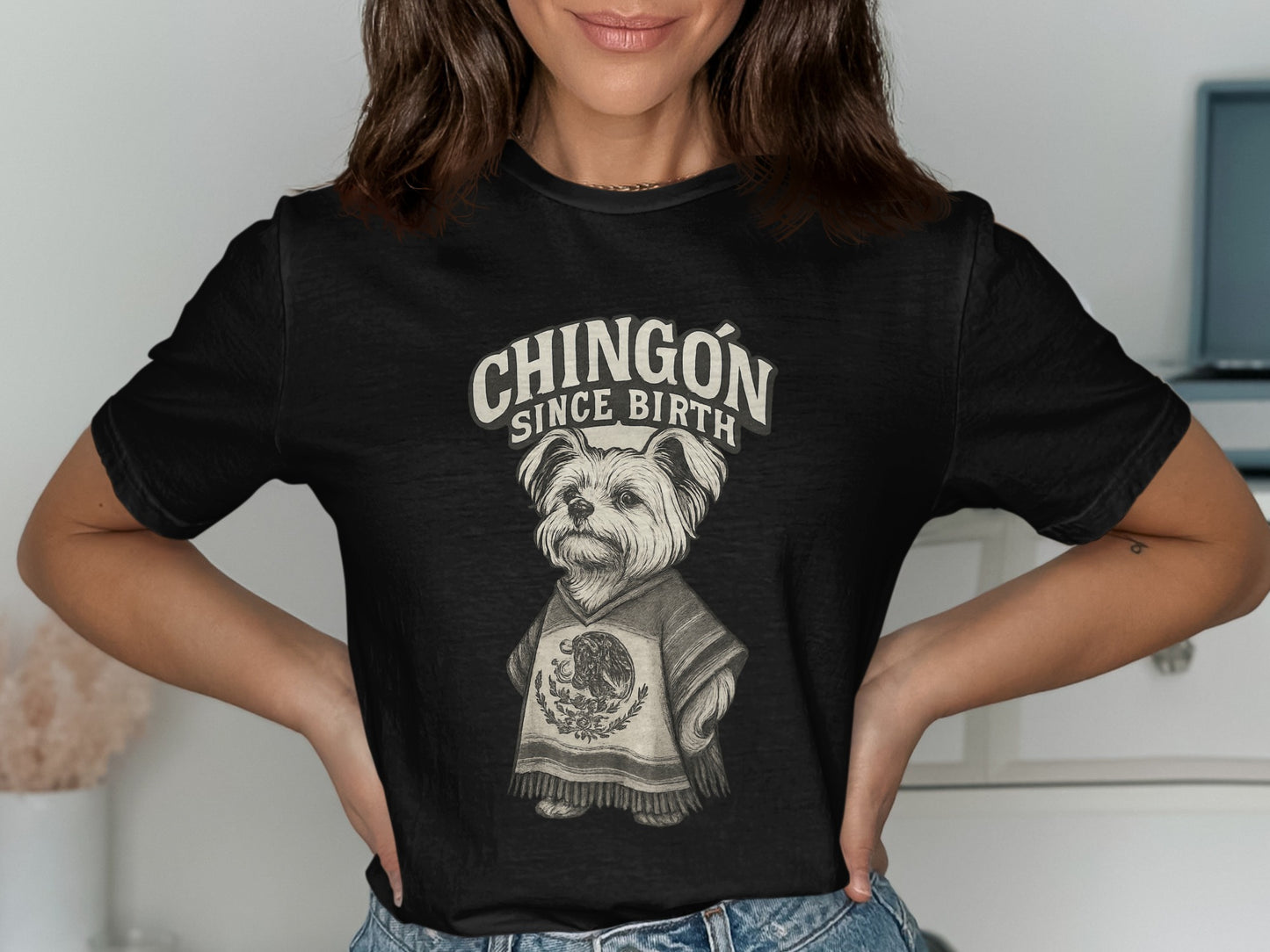 Chingón Since Birth Dog Graphic Printed T-shirt product