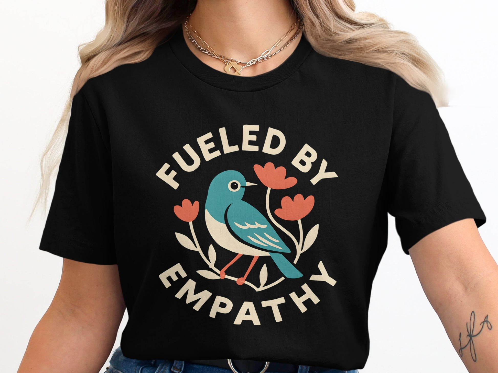 Fueled by Empathy Blue Bird Graphic Shirt product