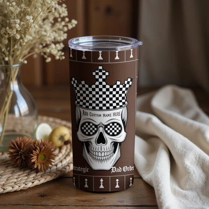 Add Custom Name Skull Chess Tumbler Unique Gift product