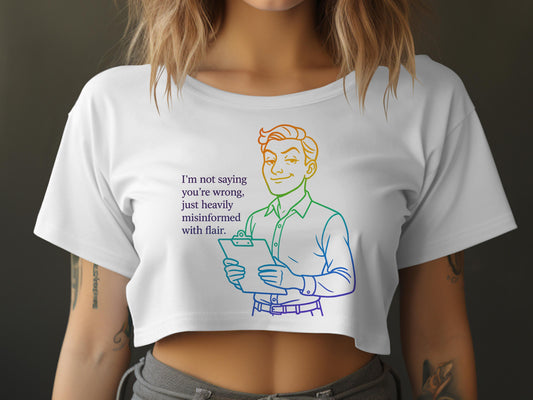 Heavily Misinformed With Flair Design Crop Top product