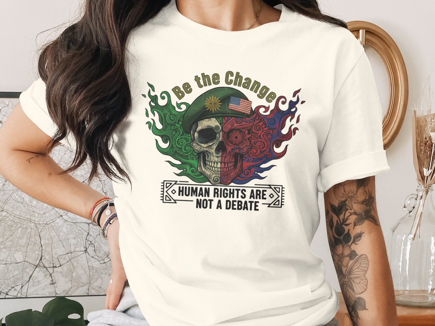 Be the Change Human Rights Are Not a Debate Shirt