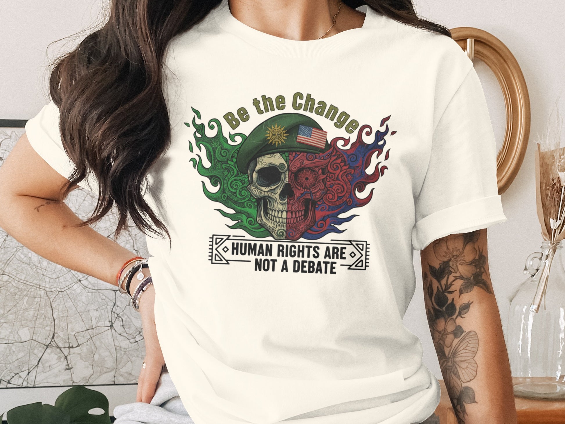 Be the Change Human Rights Are Not a Debate Shirt
