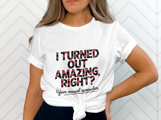 I Turned Out Amazing Right Your Annual Reminder product type