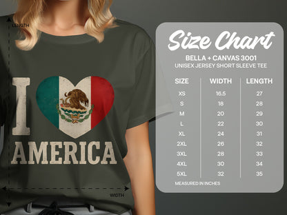 I Heart Mexico America Graphic Tee Shirt product type