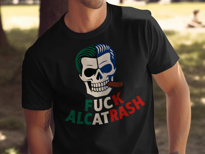 Bold Graphic 'FUCK ALCATRASH' Statement T-Shirt