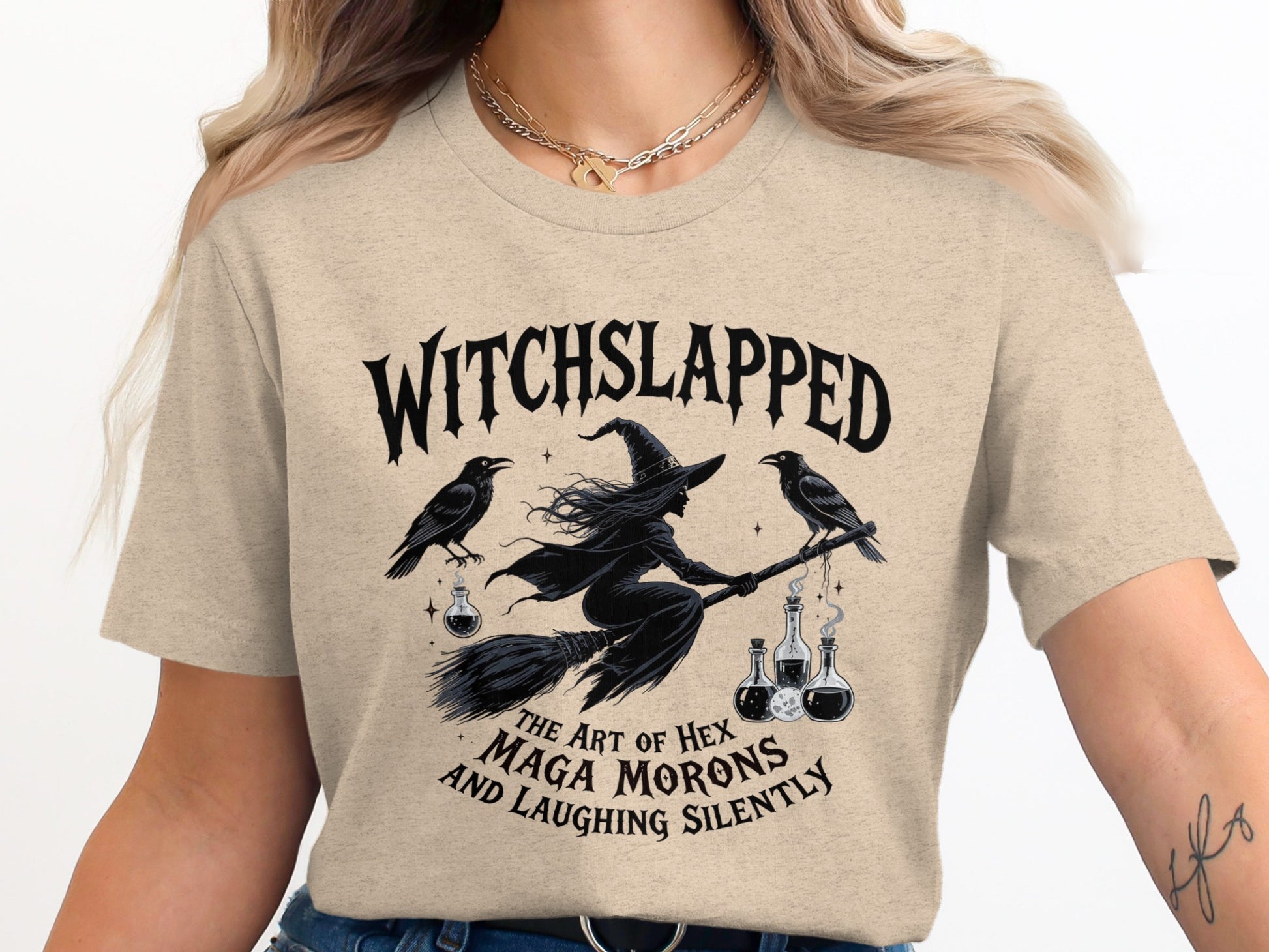 Witchslapped Hex Art of Hex Maga Morons Graphic Tee product