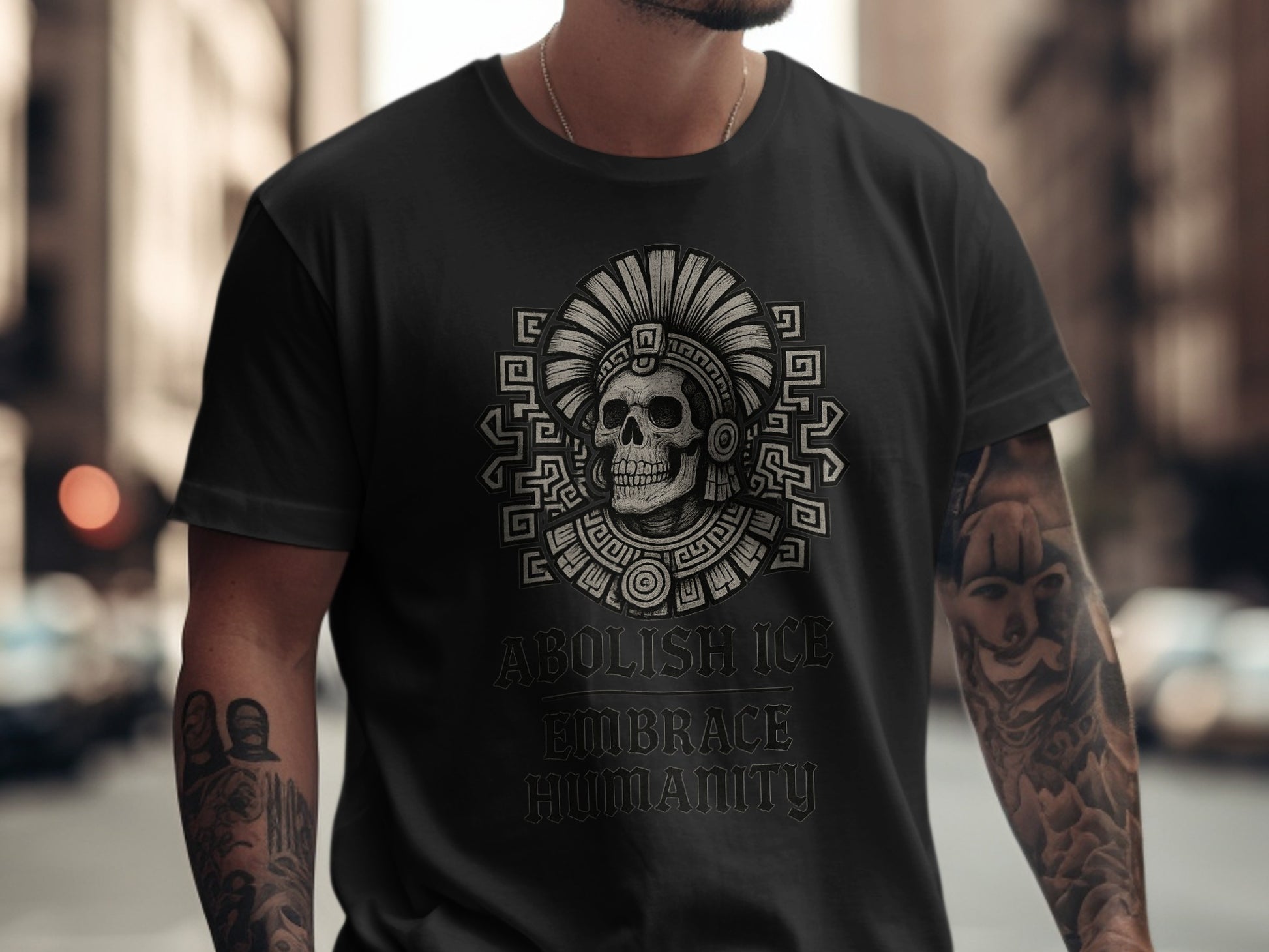 Abolish Ice Embrace Humanity Graphic T-Shirt