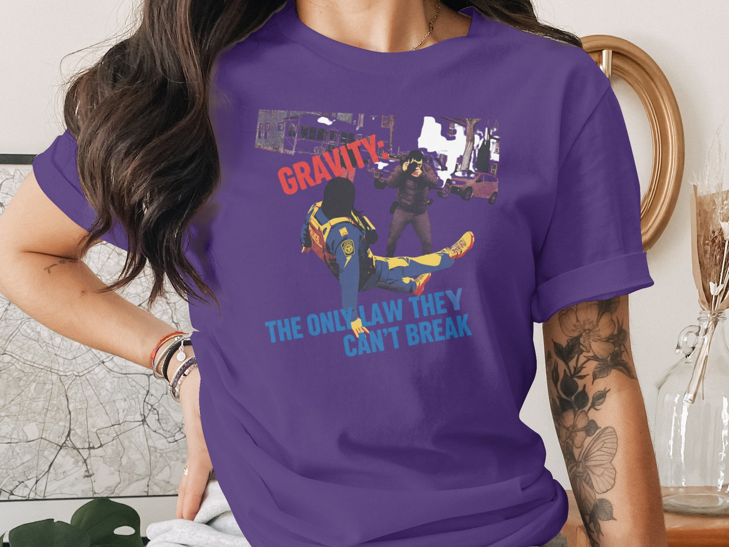Gravity The Only Law They Can't Break Graphic T-Shirt