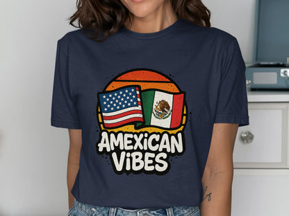 American Mexican Vibes Short Sleeve Graphic product