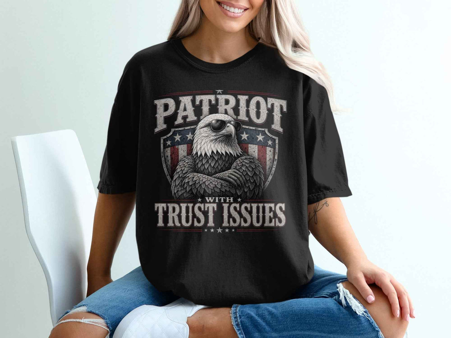 Patriot With Trust Issues Eagle T-Shirt