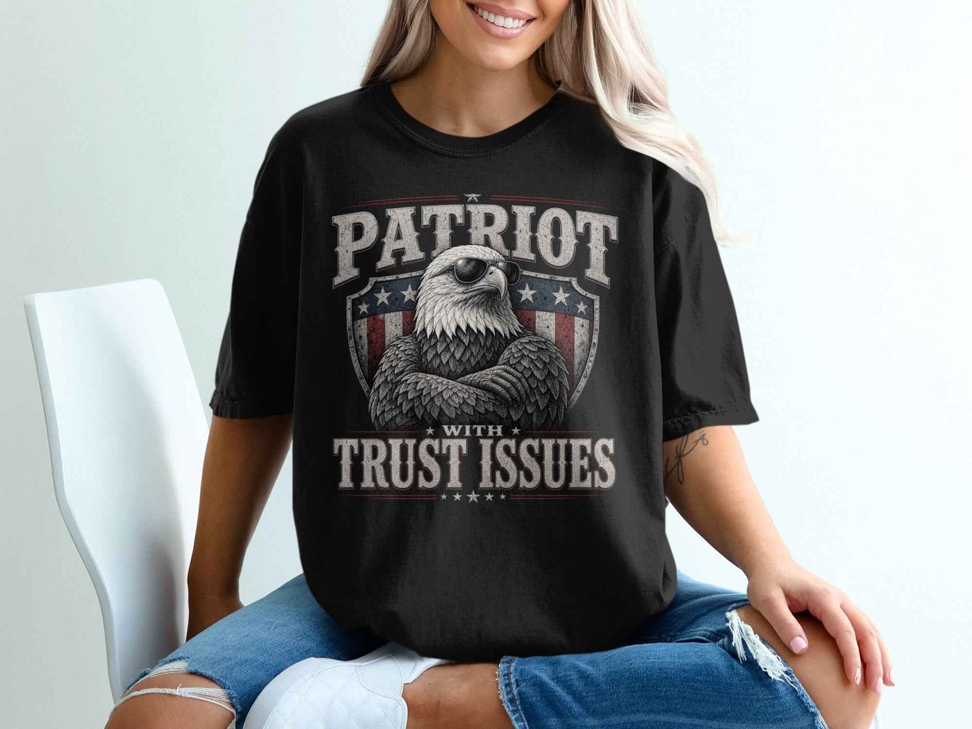 Patriot With Trust Issues Eagle T-Shirt