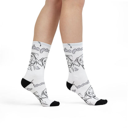 Pacha Paus Black and White Dog Print Socks