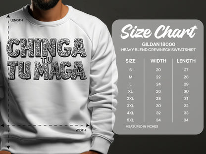 Stylish Chinga Tu Tu Maga Heavy Blend Crewneck Sweatshirt