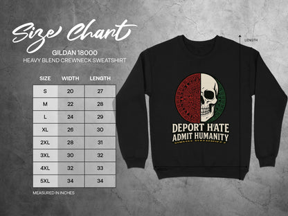 Deport Hate Admit Humanity Crewneck Sweatshirt product