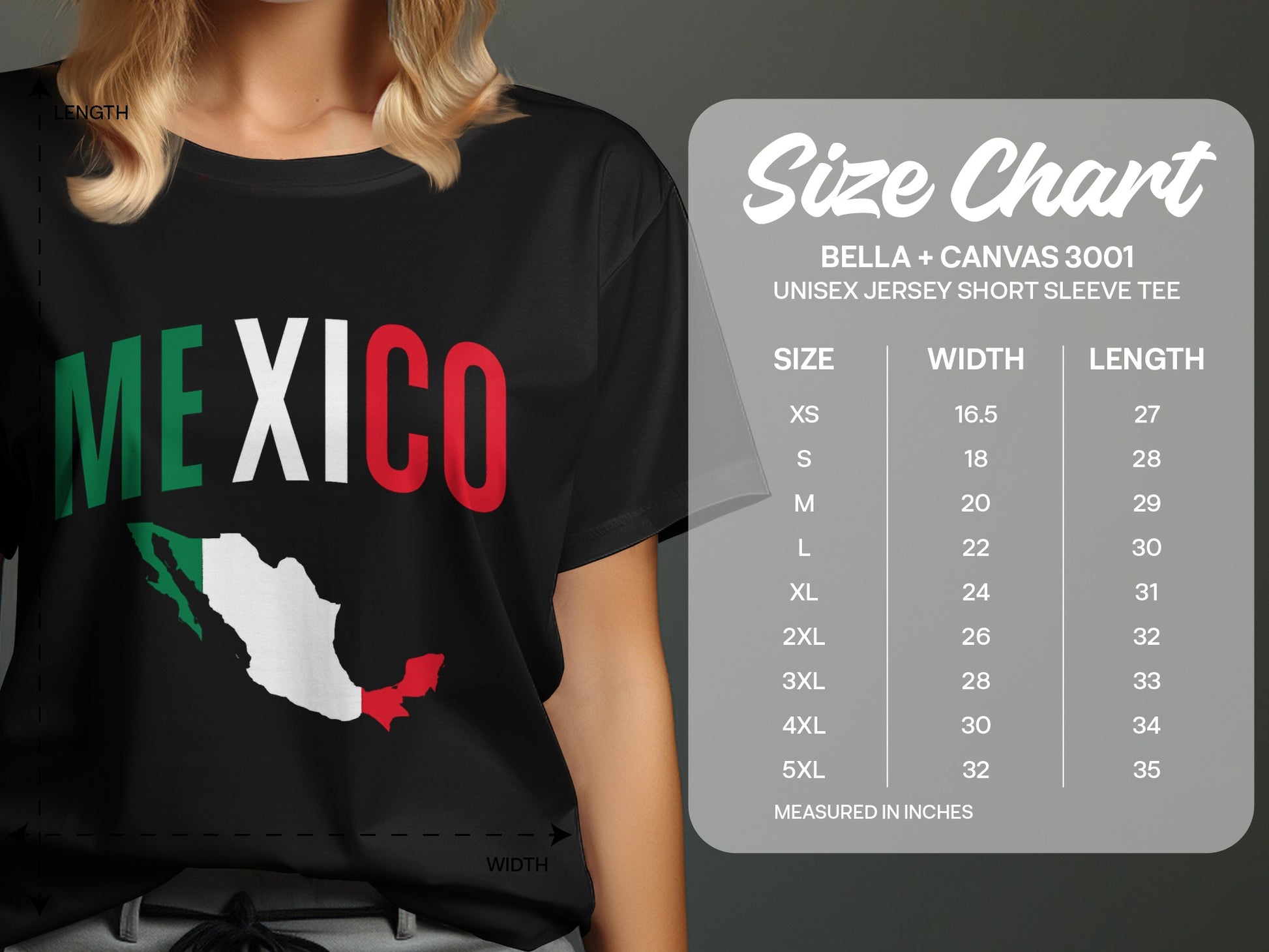Mexico Flag Map Graphic Unisex Jersey T-Shirt product type