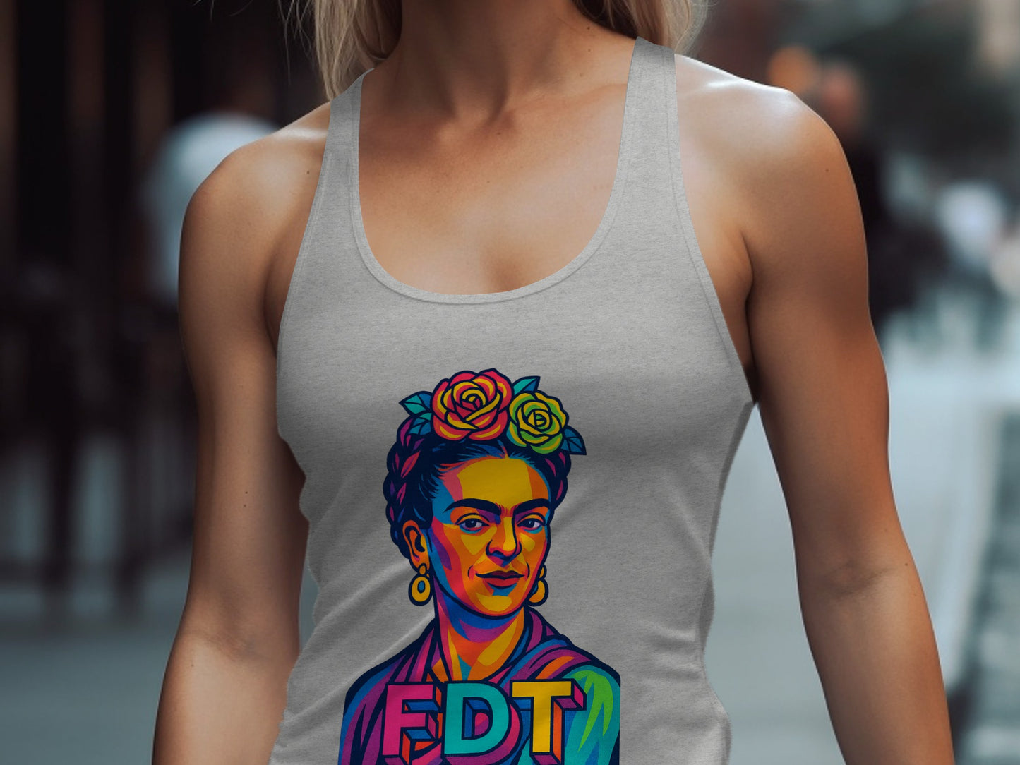 Colorful Frida Portrait FDT Graphic Tank Top product