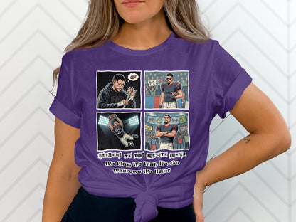 Fandom Comic Style Graphic Tee with Bold Statement