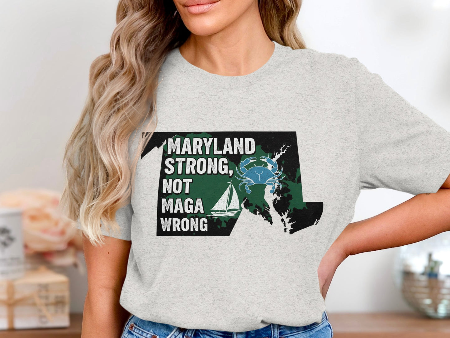 Maryland Strong Not MAGA Wrong Graphic T-shirt product